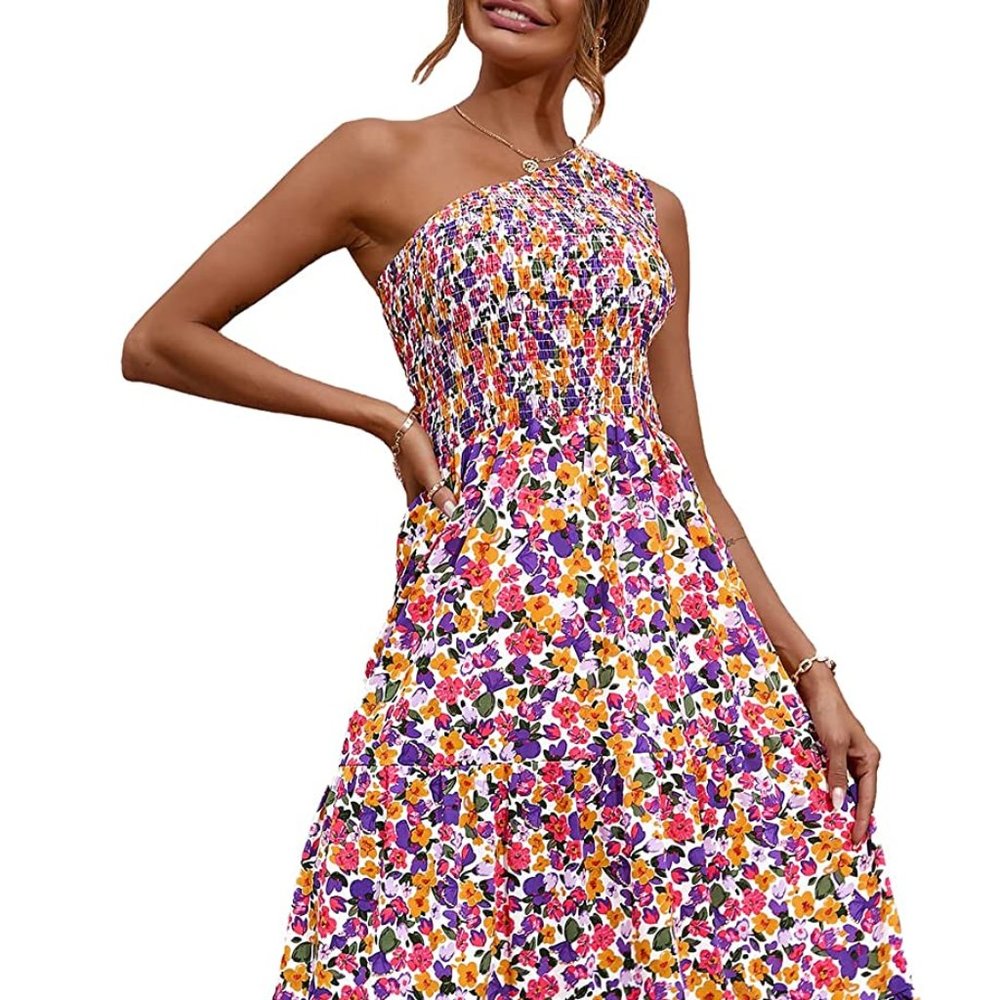 Floral Flowy Beach Boho Maxi Dress